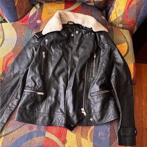 Forever 21 Black Leather Moto Jacket | Biker Style | Size [S]